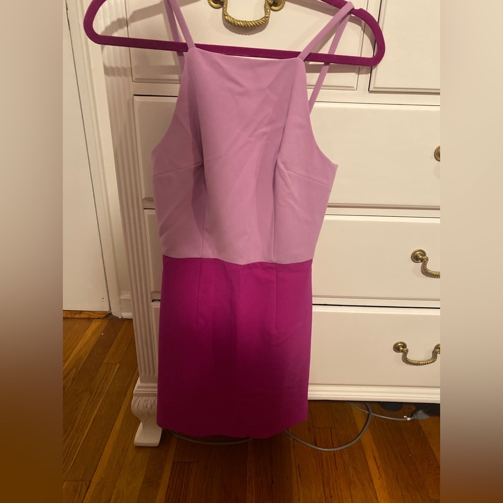 French connection lilac magenta colorblock dress
